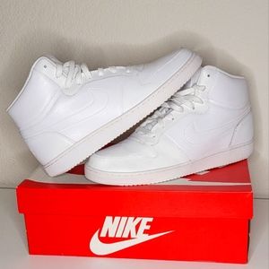 Nike Ebernon Mid Basketball Shoes Triple White AQ1773-100 Men's Size 11.5